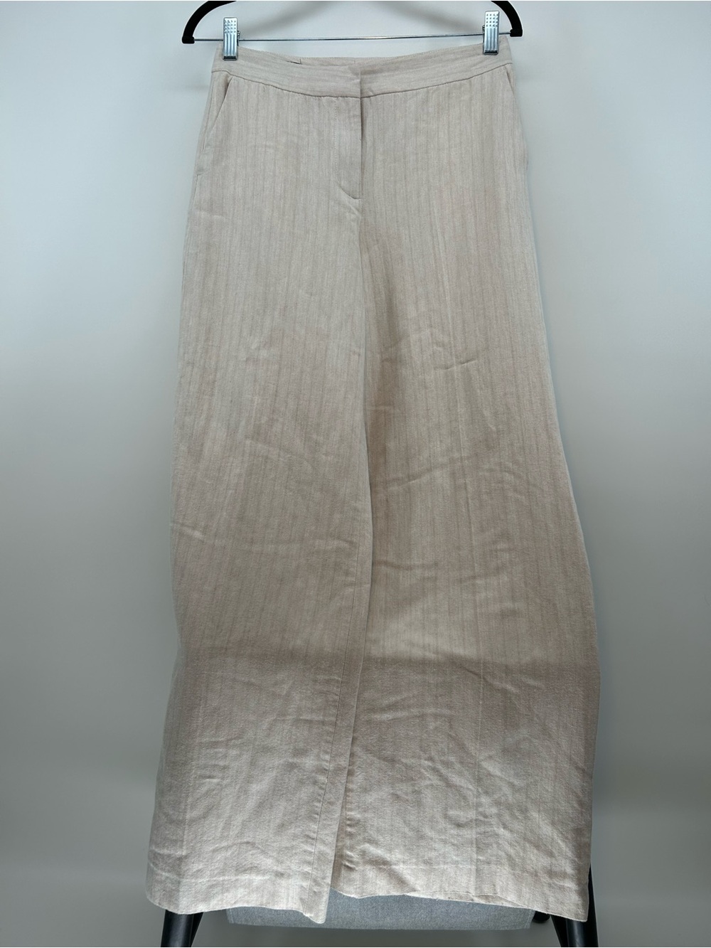Zara Cream Linen-Blend Maxi Skirt
